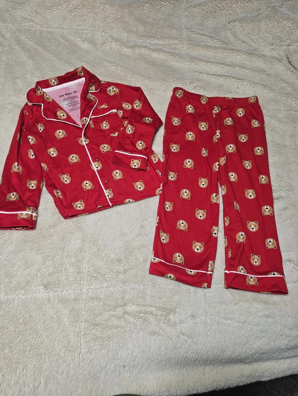 Set of 2 Matching Bear pajama set includes PJ Tops and PJ Bottoms toddler kid 3T